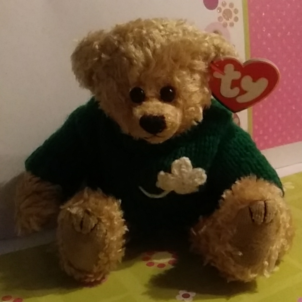 💚3/$20🌹Vintage Ty Blarney Bear Green sweater